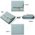 thumbnail image 6 of KALUNMA Bifold Wallet Women Leather RFID Blocking Card Holder Compact Wallet Zipper Coin Pocket with ID Window, 6 of 9