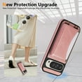 thumbnail image 4 of for Google Pixel 9 Pro XL Wallet Case with Card Holder - PU Leather Case for Women & Girls, Wrist Hand Strap, Secure Finger Ring, Shockproof Protective Phone Cover for Google Pixel 9 Pro XL, Pink, 4 of 6