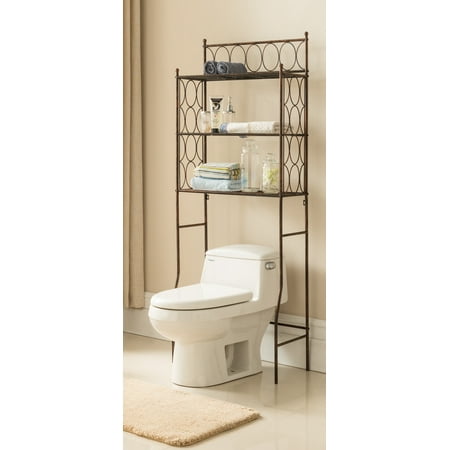 etagere tier organizer shelf copper rack iron bathroom storage