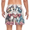 thumbnail image 4 of joogoo Men's Cute Cats Swim Trunks with Liner Pocket Beach Shorts Large, 4 of 9