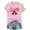 #136-Pink, variant on ICHUANYI Valentine's Prints Bow Shirt for Women Graphic Tees Short Sleeve Tee Top Round Neck Short Sleeved T-shirt Top