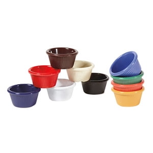 g.e.t. rm-387-iv 2 oz. fluted ramekin, break resistant, melamine, ivory (pack of 12)