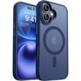 thumbnail image 1 of Entronix Heavy Duty Case For iPhone 16 Plus, Translucent Matte Back, Magnetic Sturdy Case, Navy, 1 of 5