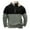 Gray, variant on GigrtiJin Mens Plus Fleece Sweatshirt Color Block Stand Collar Zipper Pullover Blouse with Pocket Longt Sleeve Warm Tops