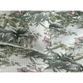 thumbnail image 3 of Ambesonne Vintage Quilted Bedspread Set 3 Pcs, Retro Bloom Exotic Leaves, Queen, Reseda Green and Rose, 3 of 4
