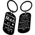 thumbnail image 7 of Stocking Stuffers for Men, Drive Safe Keychain, Christmas Gifts for Men Keychain, Father's Day Gifts for Husband from Wife, Birthday Anniversary Retirement Valentines Day Presents for Him Husband, 7 of 7