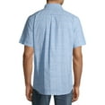 thumbnail image 3 of IZOD Men's Saltwater Comfort Windowpane Short Sleeve Button Down Shirt, 3 of 6