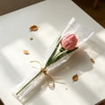 thumbnail image 4 of Ngheia Piper Stick Pink Tulip Bouquet, Single Artificial Flower with Bag Bouquet for Home, 4 of 5
