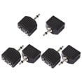 thumbnail image 1 of 6 Pcs 3.5mm Mono Audio Connector to 2 Port 3.5mm Jack Splitters Adapters, 1 of 6