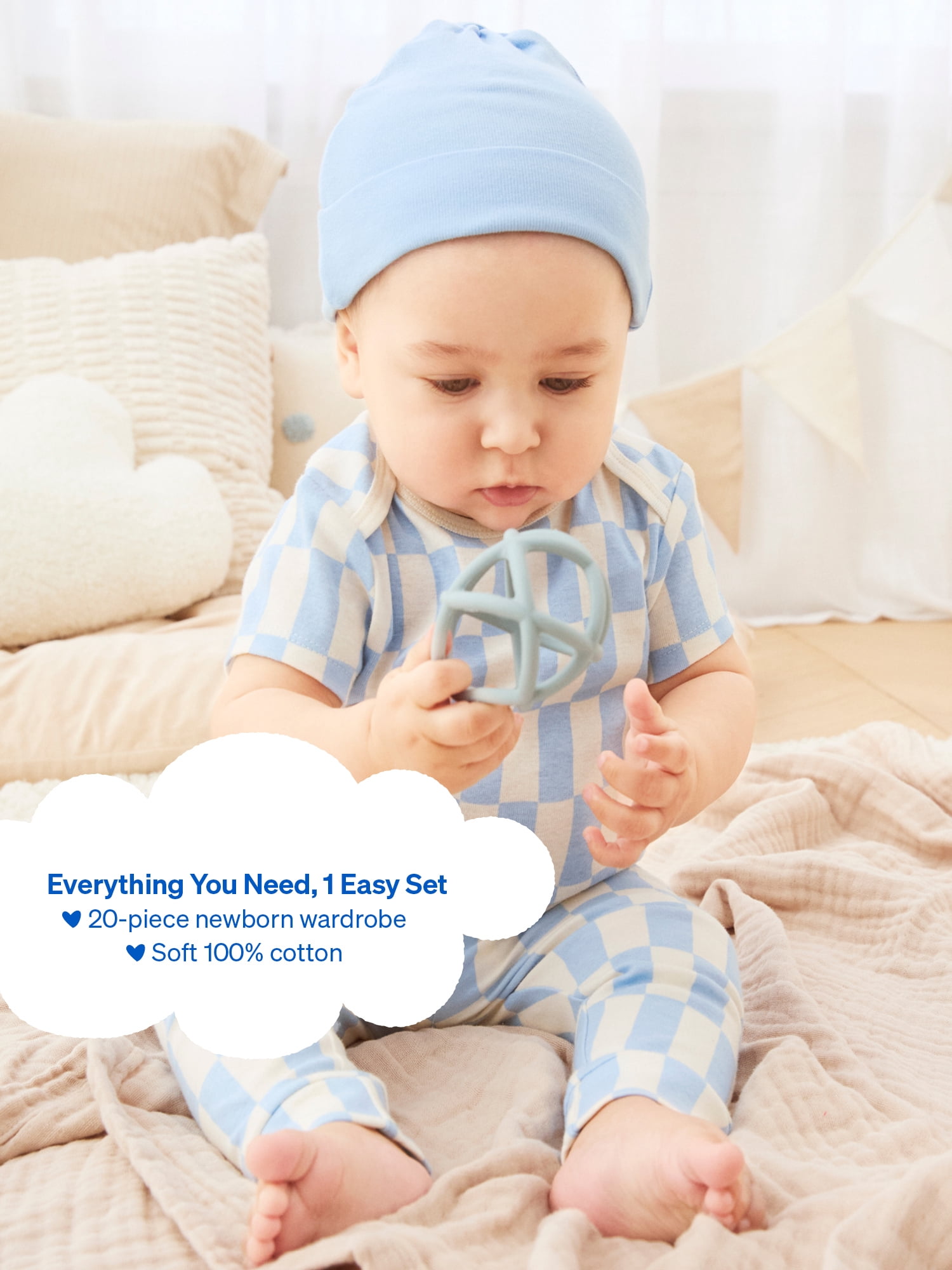 Garanimals Newborn Baby Boys & Girls Cotton Gift Set, Sizes Newborn-6/9 Months, 20-Piece​