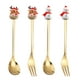 thumbnail image 3 of Set de Regalo Ganfancp 4Pcs Cuchara de Navidad Acero Inoxidable Cuchara de Postre Tenedor de Café, 3 of 7