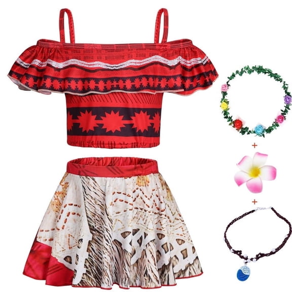 Marendyee Girls Bikinis Swimsuits Two Piece Swimwear  Outfit Toddle Kids Ruffles Bathing Suit Role Play Bathing Suit 120 cm 5-6 Years