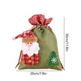 thumbnail image 3 of Nrmvnmi Drawstring Christmas Bags, 3D Xmas Gift Bags, Christmas Wrapping Bags, Xmas Goodie Bags, Red Treat Pouch Bags, Sack Stockings, Party Favor Bags, 8 x 11in, 8 x 12in, 3 of 6