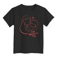 thumbnail image 4 of Girl Tops 5t Cartoon Print Short Sleeve T-Shirt Crew Neck Fashion Preppy Tops T-Shirts Infant To Big Kid Black,8-9Y, 4 of 4