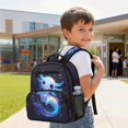 thumbnail image 3 of Pzuqiu Galaxy Axolotl Toddler Backpack for Girls Boys 3-6, 13.5 Inch Water Resistant Breathable Preschool Bookbag, Lightweight Soft Daycare Bag with Side Mesh Pockets, 3 of 7