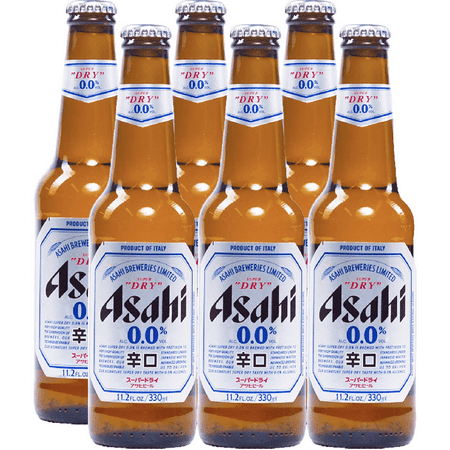 Asahi Super Dry 0.0% Alcohol Free Lager | 12oz Bottles | Zero Alcohol Beer | Made in Japan