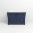 thumbnail image 5 of Lexora Home Dukes 48" Carrara Marble Top Single Vanity with Sink in Navy Blue, 5 of 10