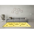 thumbnail image 3 of Ahgly Company Indoor Round Abstract Yellow Contemporary Area Rugs, 7' Round, 3 of 4