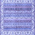 thumbnail image 1 of Ahgly Company Machine Washable Indoor Square Abstract Blue Modern Area Rugs, 8' Square, 1 of 4