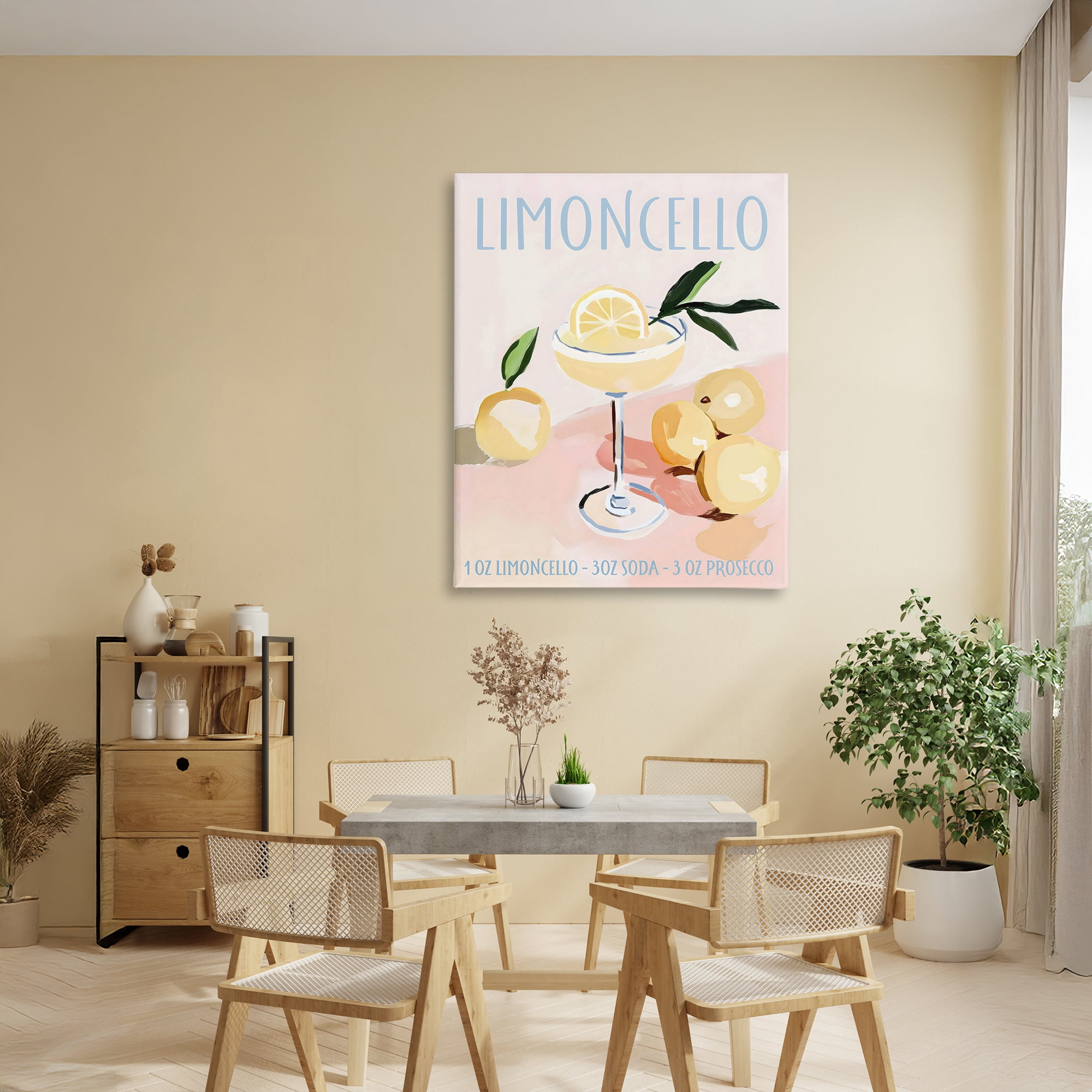 Stupell Industries Limoncello Summer Cocktail Canvas Wall Art, design by Sisi and Seb
