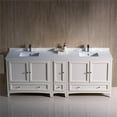thumbnail image 3 of Fresca Oxford 84" Antique White Traditional Double Sink Bathroom Cabinets w/ Top & Sinks, 3 of 3