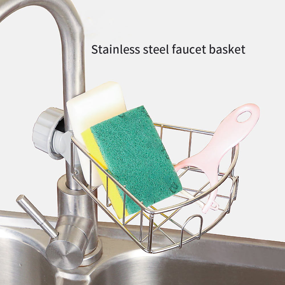 Capacity Sink Faucet Drain Rack Holder Kitchen Bathroom Sponge Soap