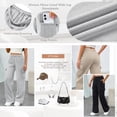 thumbnail image 3 of SUNBS Womens Cargo Sweatpants Wide Leg Pants For Women With Pockets & Elastic Waist Casual Pants, 3 of 9
