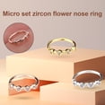 thumbnail image 3 of Huanledash Exquisite Nose Piercing All-match Copper Creative Cartilage Tragus Nose Ring for Women, 3 of 8