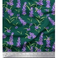 thumbnail image 1 of Soimoi Poly Georgette Fabric Leaves & Lavender Shirting Fabric Prints by Yard 42 Inch Wide, 1 of 1
