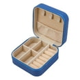thumbnail image 2 of Caja de joyería, caja de almacenamiento de joyería, minicaja de almacenamiento de joyería, organizador de joyería, exhibición para dijes, collares, Azul, 2 of 8