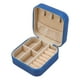 thumbnail image 2 of Caja de almacenamiento para joyas, organizador de joyas para anillos y collares Azul, 2 of 9