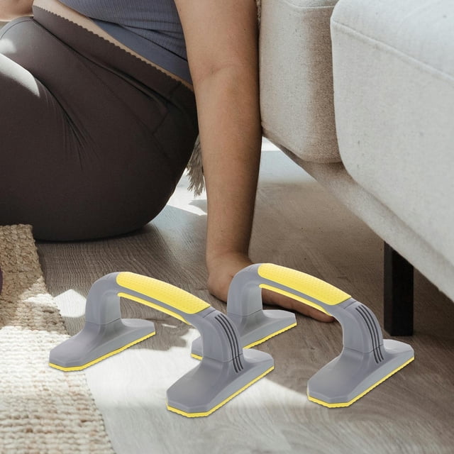 WRITWAA 2Pack Portable Gym Push Up Grips Plastic Yellow At Home Workout Equipment For All Levels