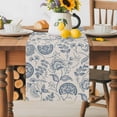 thumbnail image 5 of Table Runner Pastoral Flower Blue Table Decoration for Kitchen Dinning Farmhouse Floral Table Decoration for Indoor Outdoor Party Wedding Decor 13x90 Inch, 5 of 7