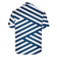 thumbnail image 5 of ZCFZJW Mens Striped Color Block Print T-Shirts Lightweight Casual Summer Short Sleeve Button up V Neck Henley Shirts Loose Regular Fit Comfy Workout Tees Tops Multicolor#02 L, 5 of 5