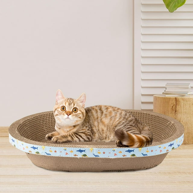 Rascador de papel para gatos, cama para gatos, nido para dormir, garra de molienda, juguete para jugar en el sofá, rascador para gatos, resistente al desgaste para gatitos Yinane Almohadilla para rascar gatos
