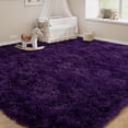 thumbnail image 5 of Janvonne Area Rugs for Living Room，Soft Fluffy Shaggy Bedside Rug,Indoor Floor Carpet for Bedroom Dorms, Nursery Rooms, Home Decor,9x12ft,Grape Purple, 5 of 8