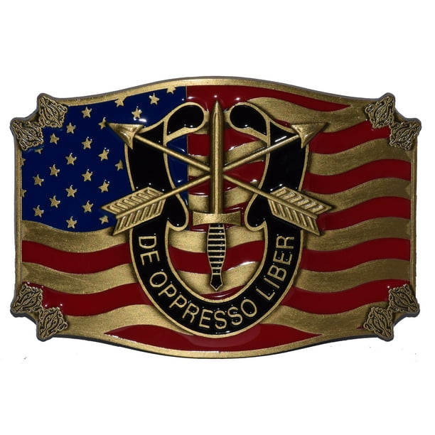 Army Special Forces Motto De Oppresso Liber American Flag Belt Buckle ubicaciondepersonas.cdmx