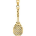 thumbnail image 4 of 14K Yellow Gold 3-D Polished Tennis Racquet Charm (37.3 X 13.2) Made In United States k8749, 4 of 5