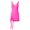 C-Hot Pink248, variant on Summer Dresses For Women Sleeveless Party Mini Dress V Neck Side Slit Ruffle Hem Slim Fit Bodycon Solid Color Trendy Dresses