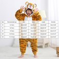 thumbnail image 7 of Dakiuu Kids Tiger Costume Hooded Fleece Jumpsuit Halloween Outfit, 7 of 7