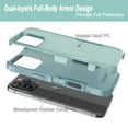 thumbnail image 3 of For Apple iphone 16 Pro Phone Case, Ebizware Heavy Duty Shockproof Case [Military Grade Drop Tested] Dual Layer Full Body Protective Cover for iphone 16 Pro - Mint Green, 3 of 5