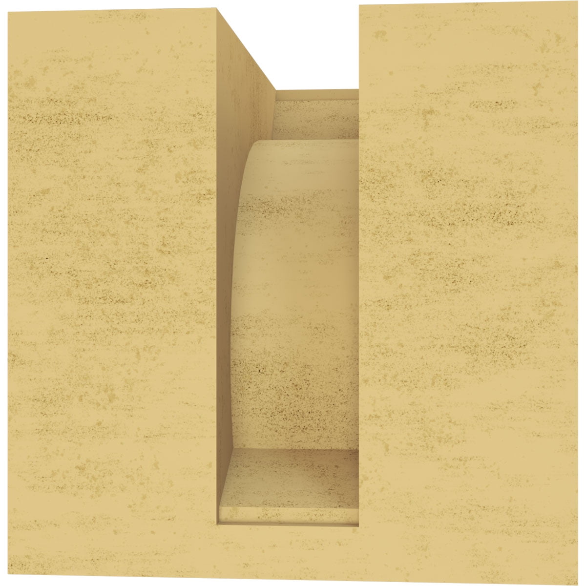 4"W x 4"D x 4"H Wide Emerson Rough Cedar Woodgrain TimberThane Corbel, Primed Tan