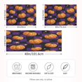 thumbnail image 2 of Satin Pillowcase Envelope Closure Pillow Cover Wrinkle-Resistant & Vibrant Print Purple Plaid and Pumpkins, 2 of 7