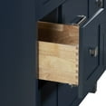 thumbnail image 5 of Ariel Monroe 42 Inch Single Rectangular Sink Bathroom Vanity With Carrara White Quartz Countertop 1.5 inch Edge In Midnight Blue, 5 of 7