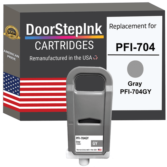 DoorStepInk PFI-704 Ink Cartridge Compatible for Canon PFI-704 700ML Gray
