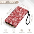 thumbnail image 6 of Womens Wallet Bifold Ladies Cluth Bag Wristlet Wrist Strap Long Purse Red Design, 6 of 6