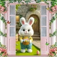 thumbnail image 4 of Easter Rabbit Door Cover, 70.8*35.4 inch Festival Party Hanging Cloth Flags for Indoor and Outdoor Decor, Cute Welcome Banner with Spring Patterns, 4 of 6