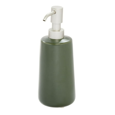 iDesign Eco Vanity Refillable Tall Bathroom Soap Dispenser, Moss