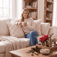 thumbnail image 6 of Sm:)e Pink Star Pine Tree Christmas Pillow Covers 18x18 Inch Set of 2, Faux Fur Soft Cushion Cover for Sofa Winter Home Decor, 6 of 8