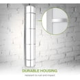 thumbnail image 4 of ASD 36 Inch LED Outdoor Wall Mount Light Fixture with Grid - Brushed Nickel Modern Wall Sconce - 30W 120-277V 3000K 4000K 5000K Adjustable - Dimmable Exterior Lights - Front Door, Patio - ETL 2 Pack, 4 of 17